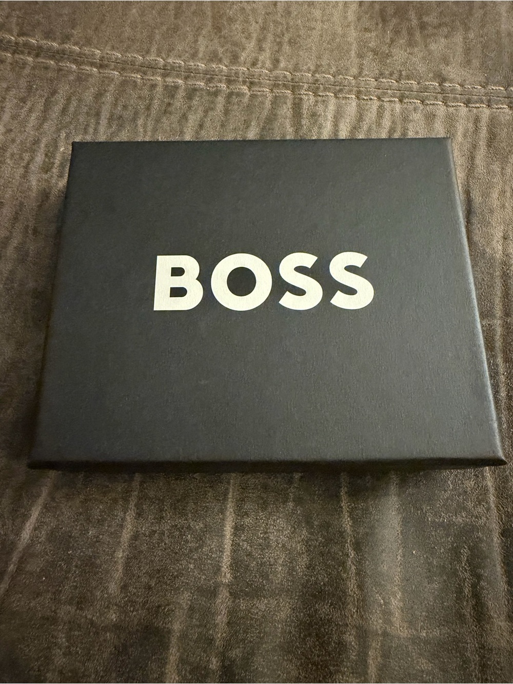 Boss Black and Red Leather Double Billfold Wallet